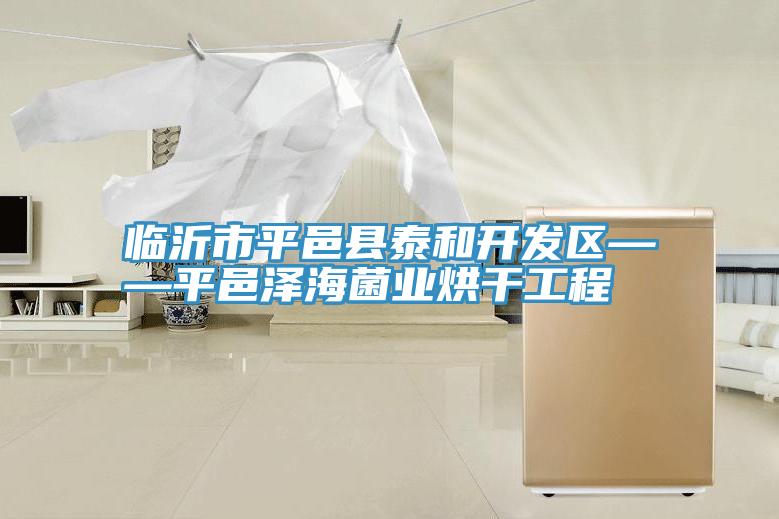臨沂市平邑縣泰和開發區——平邑澤海菌業烘干工程