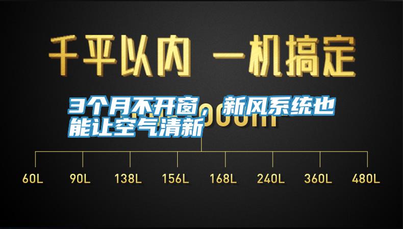3個月不開窗，新風系統也能讓空氣清新