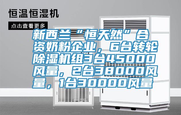 新西蘭“恒天然”合資奶粉企業(yè)，6臺(tái)轉(zhuǎn)輪除濕機(jī)組3臺(tái)45000風(fēng)量，2臺(tái)38000風(fēng)量，1臺(tái)30000風(fēng)量
