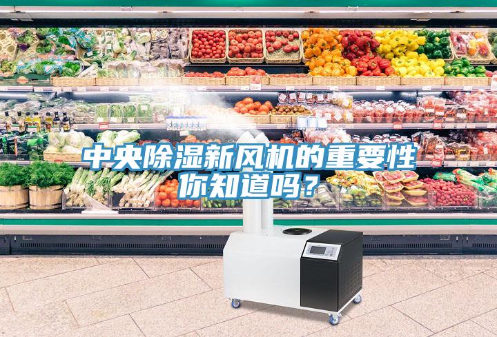 中央除濕新風機的重要性你知道嗎？
