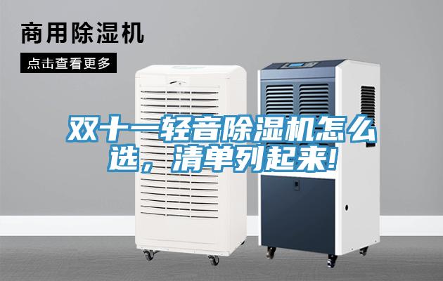 雙十一輕音除濕機怎么選，清單列起來!