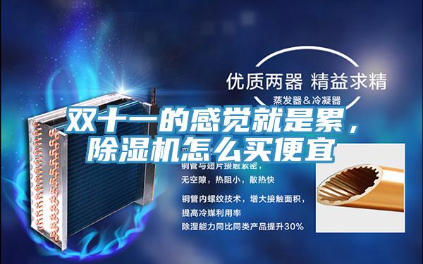 雙十一的感覺就是累，除濕機怎么買便宜