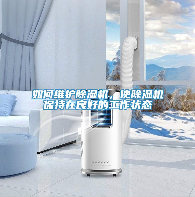 如何維護除濕機，使除濕機保持在良好的工作狀態