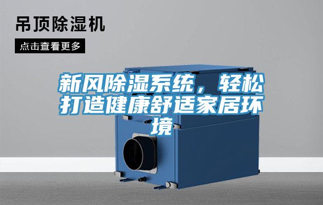 新風除濕系統,輕松打造健康舒適家居環境
