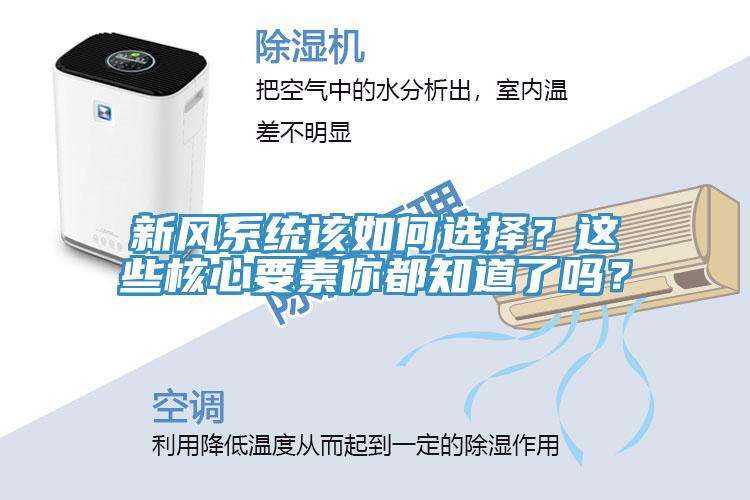 新風系統該如何選擇？這些核心要素你都知道了嗎？