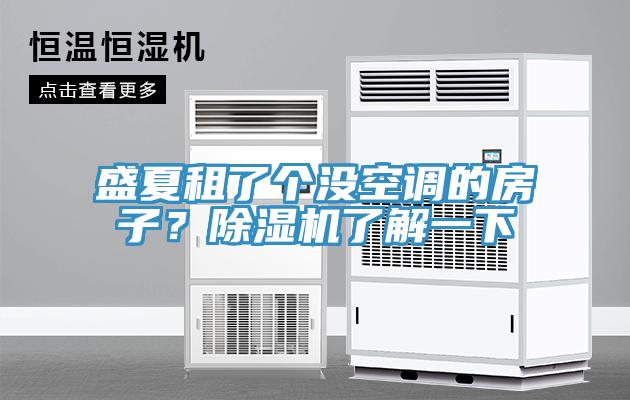 盛夏租了個沒空調的房子？除濕機了解一下
