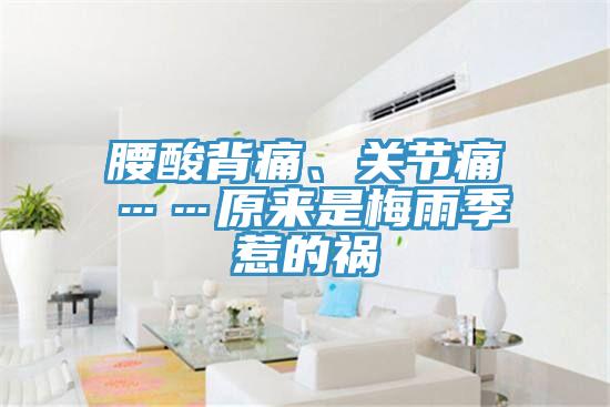 腰酸背痛、關節痛……原來是梅雨季惹的禍