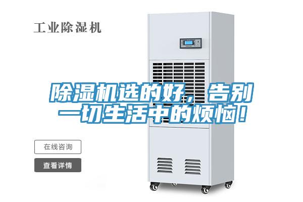 除濕機選的好，告別一切生活中的煩惱！