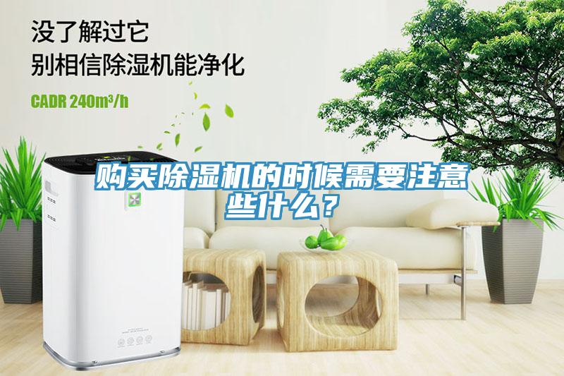 購買除濕機的時候需要注意些什么？