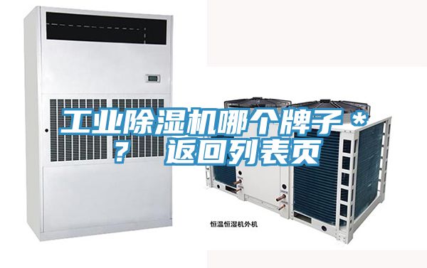 工業除濕機哪個牌子＊？ 返回列表頁