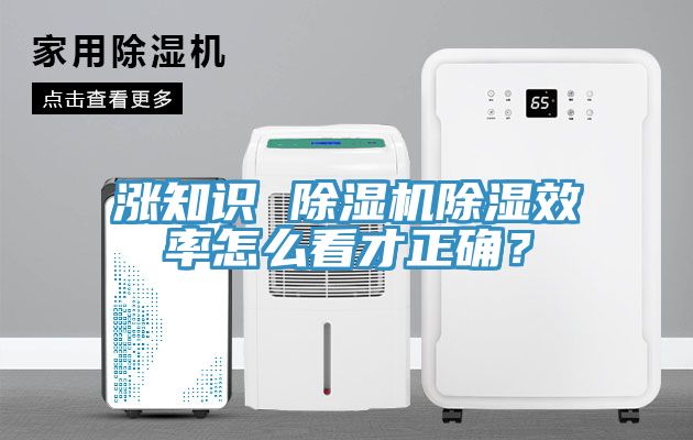 漲知識 除濕機除濕效率怎么看才正確？