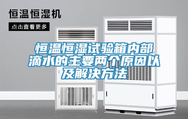 恒溫恒濕試驗箱內部滴水的主要兩個原因以及解決方法