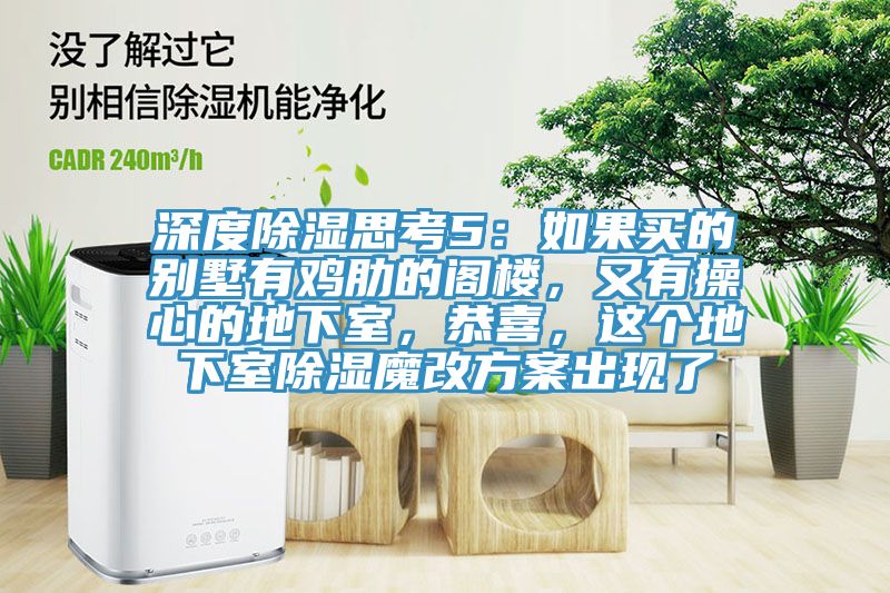 深度除濕思考5：如果買的別墅有雞肋的閣樓，又有操心的地下室，恭喜，這個地下室除濕魔改方案出現了