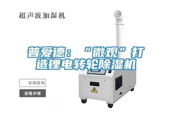 普愛德：“微觀”打造鋰電轉(zhuǎn)輪除濕機(jī)
