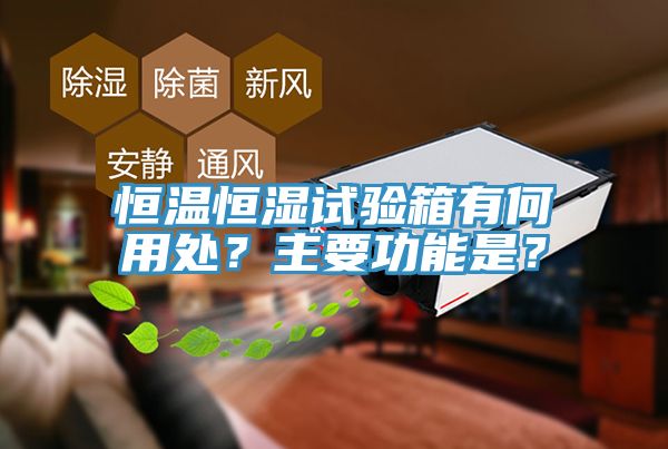 恒溫恒濕試驗(yàn)箱有何用處？主要功能是？