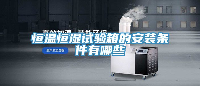 恒溫恒濕試驗(yàn)箱的安裝條件有哪些
