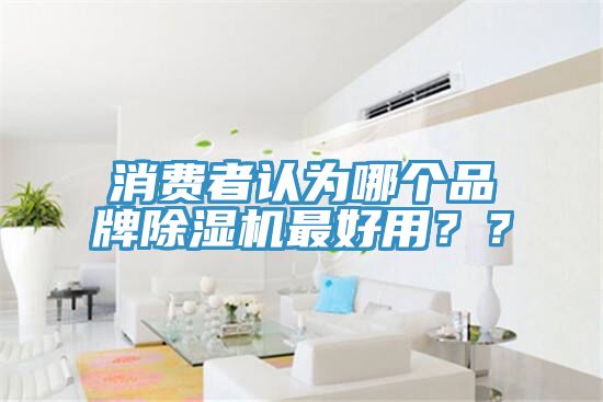 消費者認為哪個品牌除濕機最好用？？