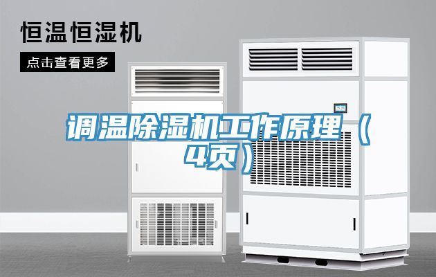 調(diào)溫除濕機(jī)工作原理（4頁(yè)）