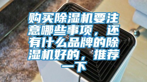 購買除濕機要注意哪些事項，還有什么品牌的除濕機好的，推薦一下