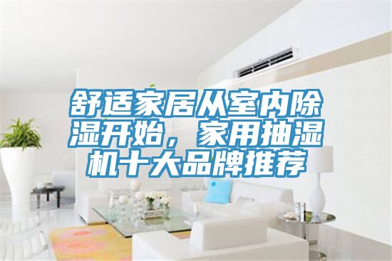 舒適家居從室內除濕開始，家用抽濕機十大品牌推薦