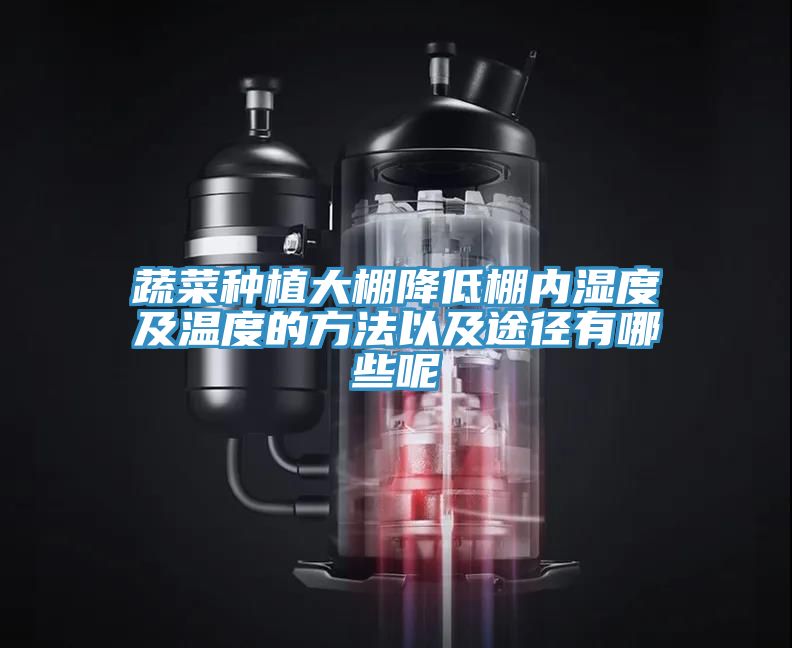 蔬菜種植大棚降低棚內濕度及溫度的方法以及途徑有哪些呢