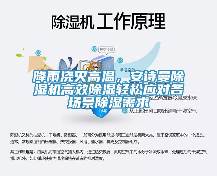 降雨澆滅高溫，安詩曼除濕機高效除濕輕松應對各場景除濕需求