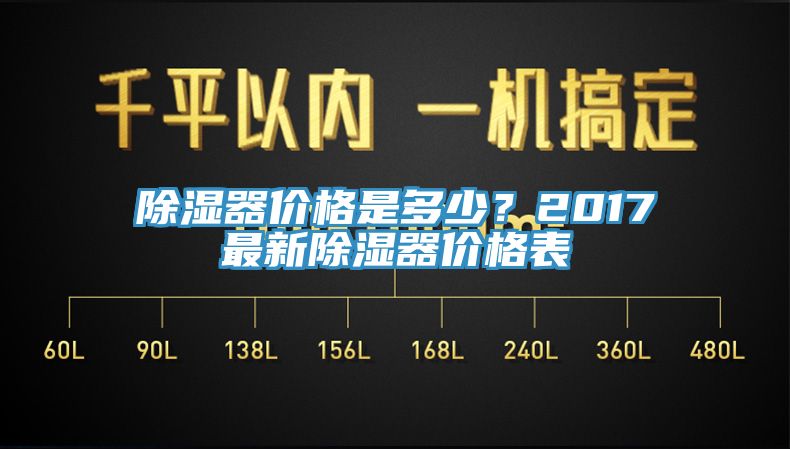 除濕器價格是多少？2017最新除濕器價格表