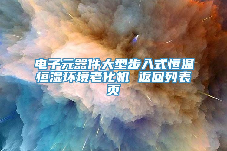 電子元器件大型步入式恒溫恒濕環境老化機 返回列表頁