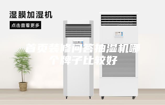 首頁裝修問答抽濕機哪個牌子比較好